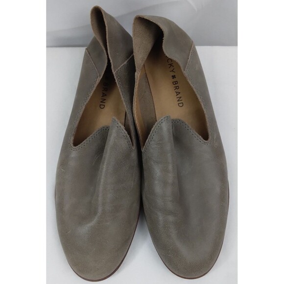 Lucky Brand Cahill Soft Taupe Leather Slip On Loafer Flats Women's Shoe Size 6.5 - Picture 6 of 9
